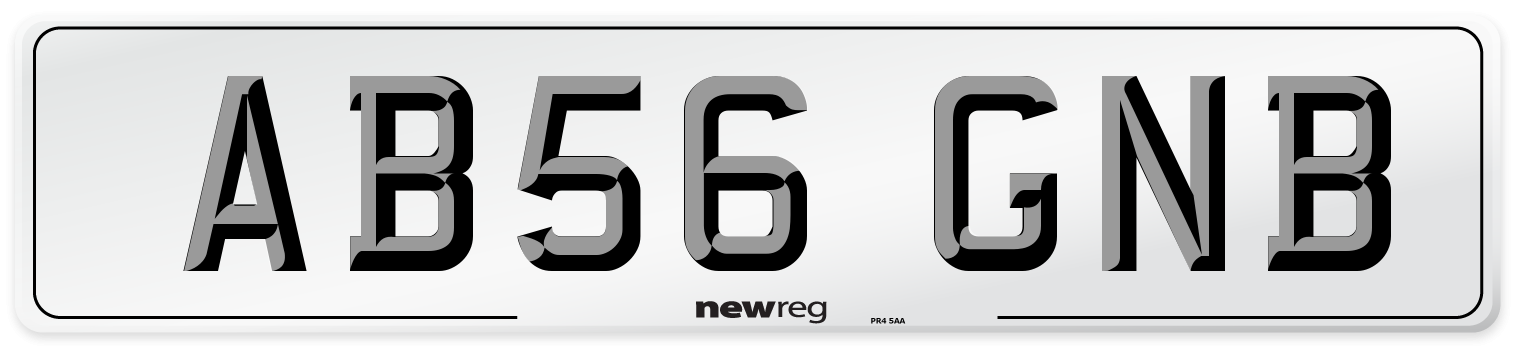 AB56 GNB Number Plate from New Reg